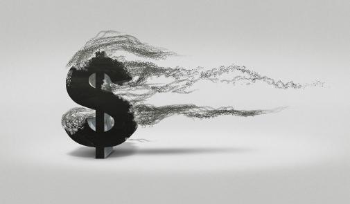 Graphic of dollar sign in grayscale