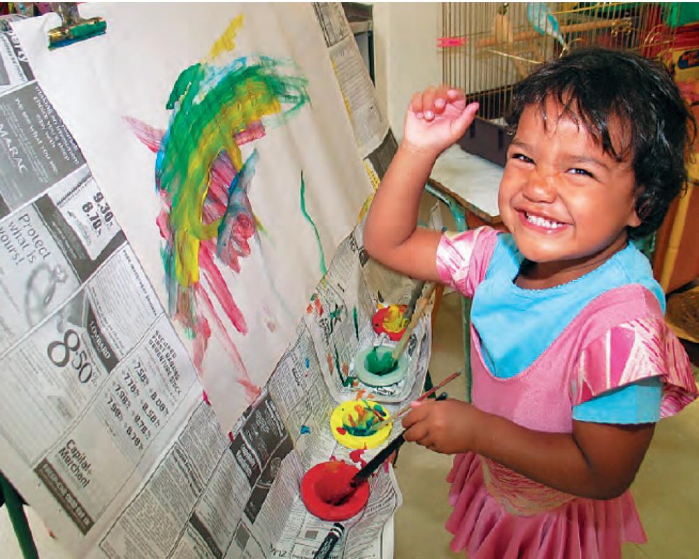 child painting