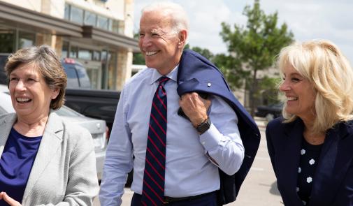 Randi Weingarten with the Bidens