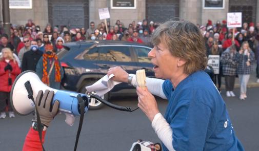 Randi Weingarten at Scranton, PA strike