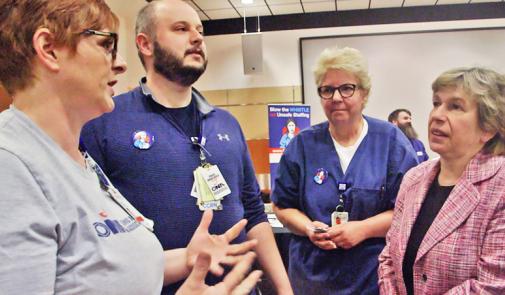 Randi Weingarten with Ohio nurses