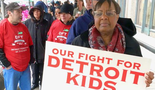 Ruby Newbold on the picket line