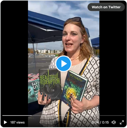 Lexington, KY teacher Tracy Bollinger who picked up three sets of classroom books for her high school sociology students